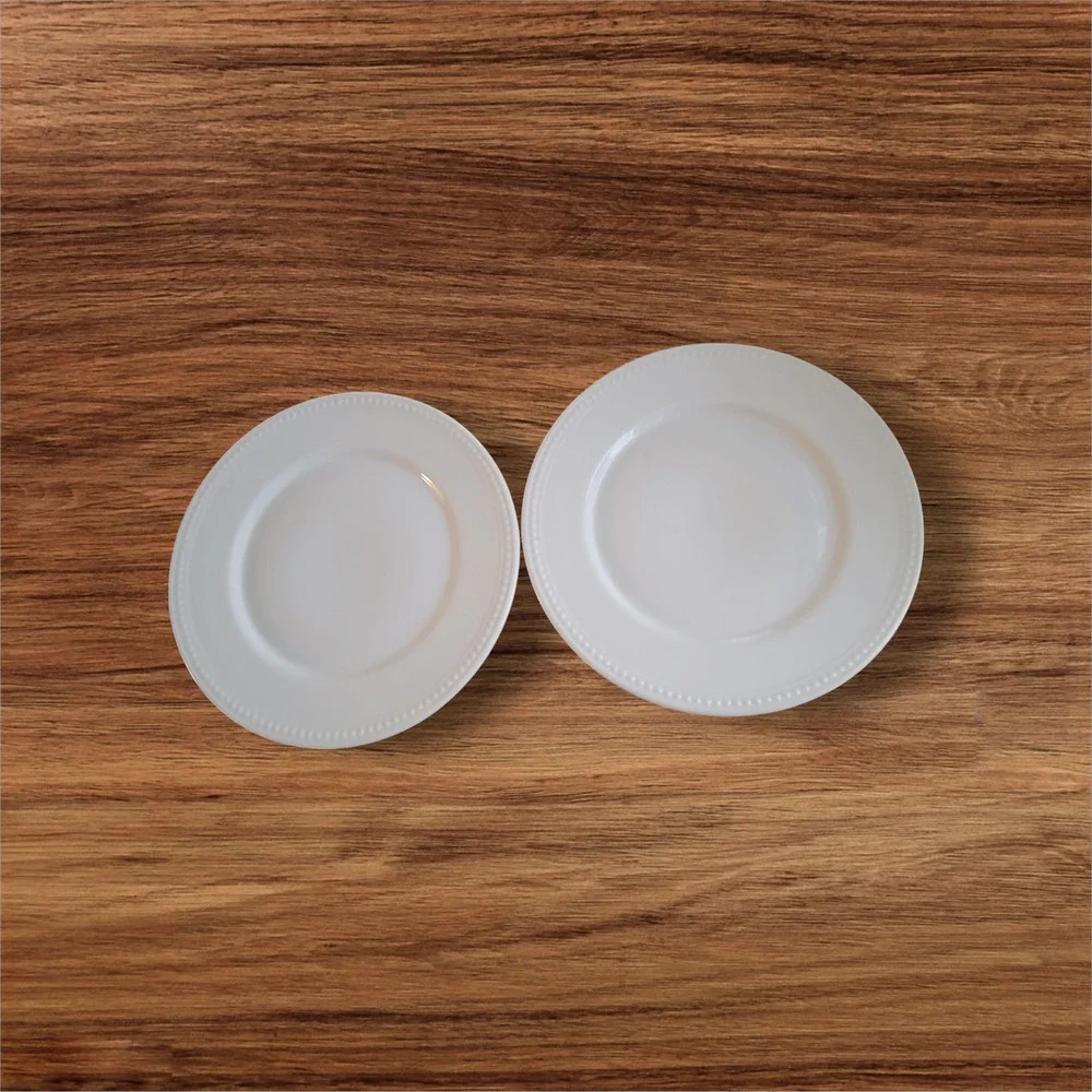 Better‎ Homes & Gardens Sophia Dinner Plates Hobnail Farmhouse Design Set Two